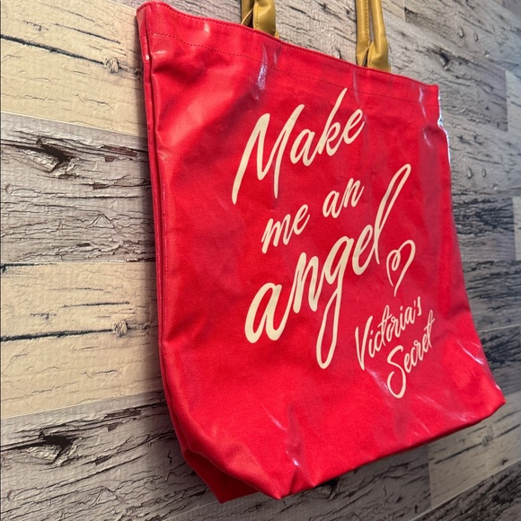 Victoria's Secret Make Me An Angel Vinyl Pink Weekender Tote Bag - Picture 5 of 10
